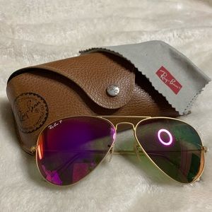 Ray-Ban polarized aviator flash lenses